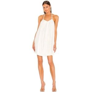 LBLC the Label Norma Pleated Mini Dress in Ivory Size Large REVOLVE